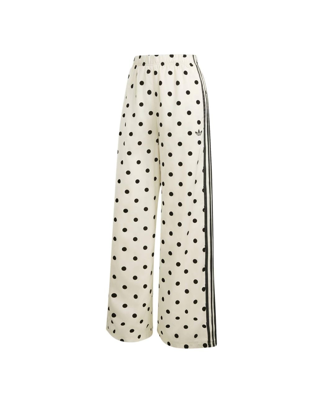 Adidas Originals White Polka Dot Relaxed-Fit Joggers