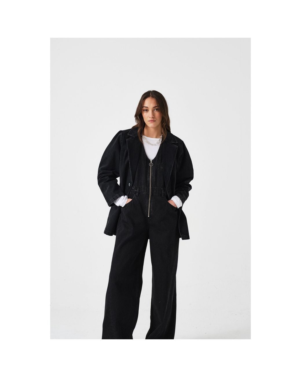 seventy + mochi Black Bette Denim Jacket