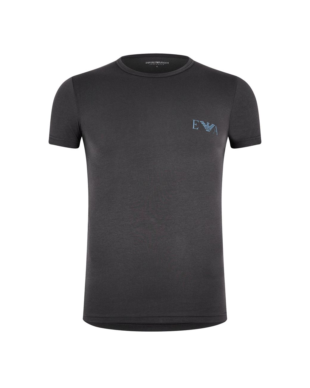 Emporio Armani Black Chest Logo T Shirt for men