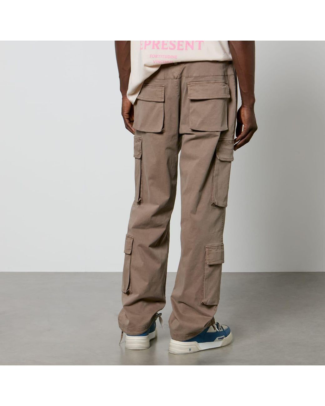 Represent Natural Baggy Cargo Trousers for men
