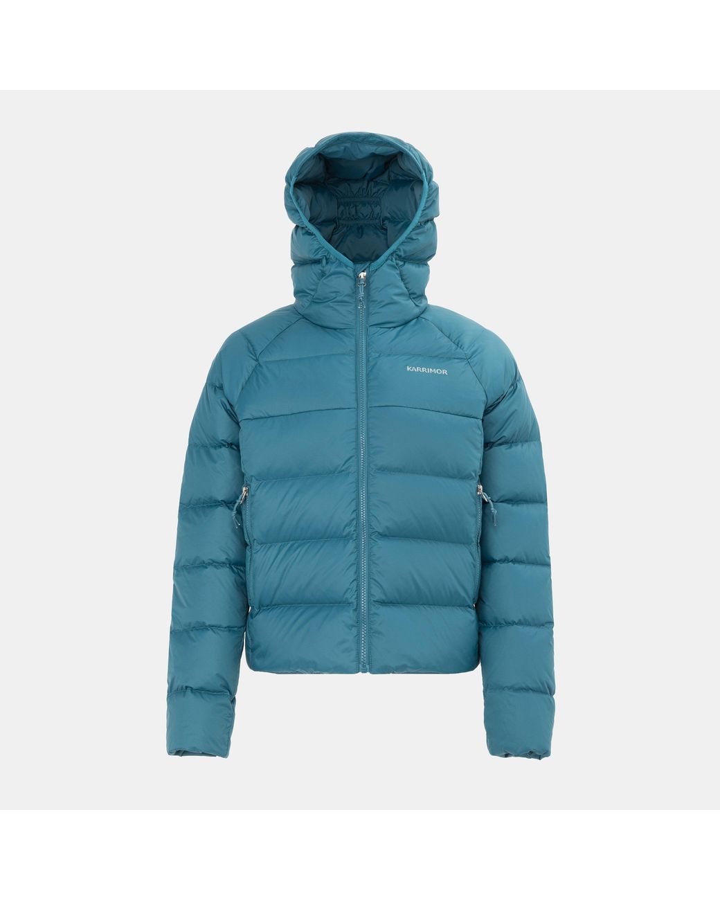 Karrimor Blue Base Camp Wind Resistant Duck Down Dwr Hip Length Down Jacket