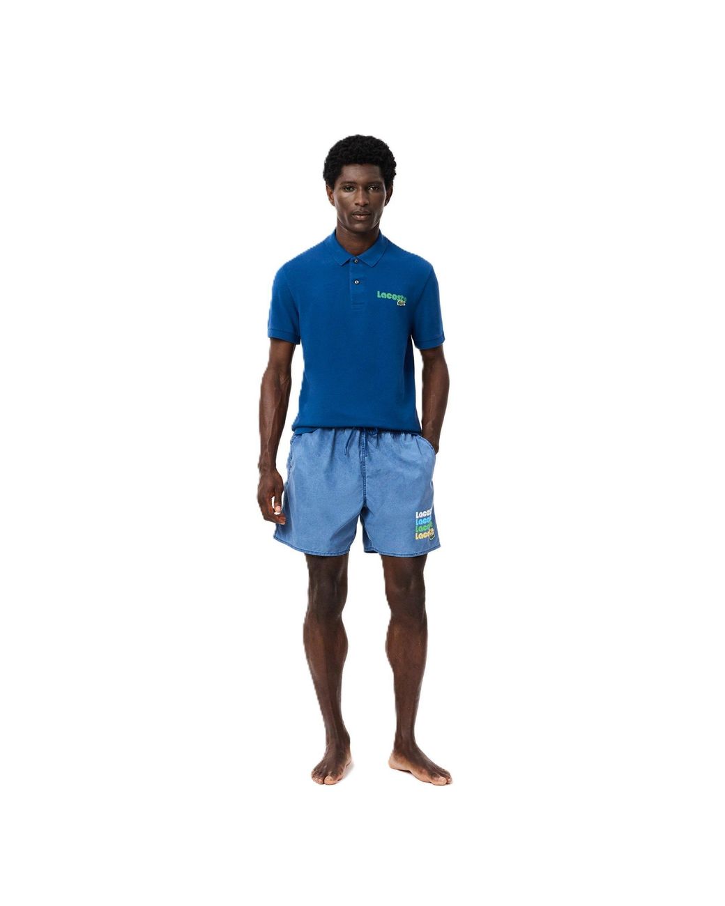 Lacoste Blue Quick Dry Swimming Trunks for men