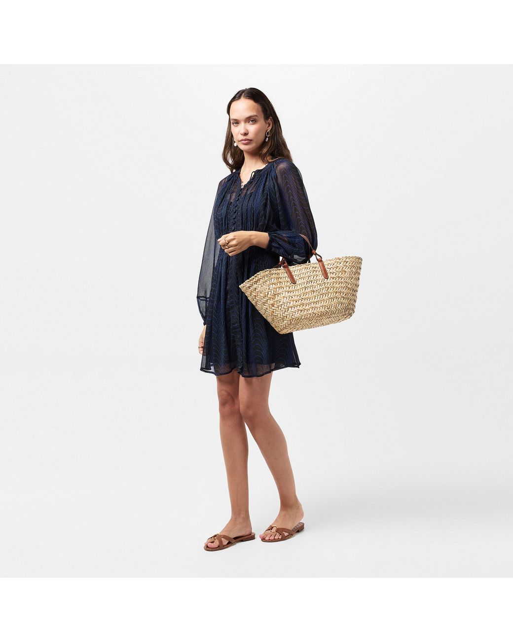 French Connection Blue Grace Artemis Smock Dress