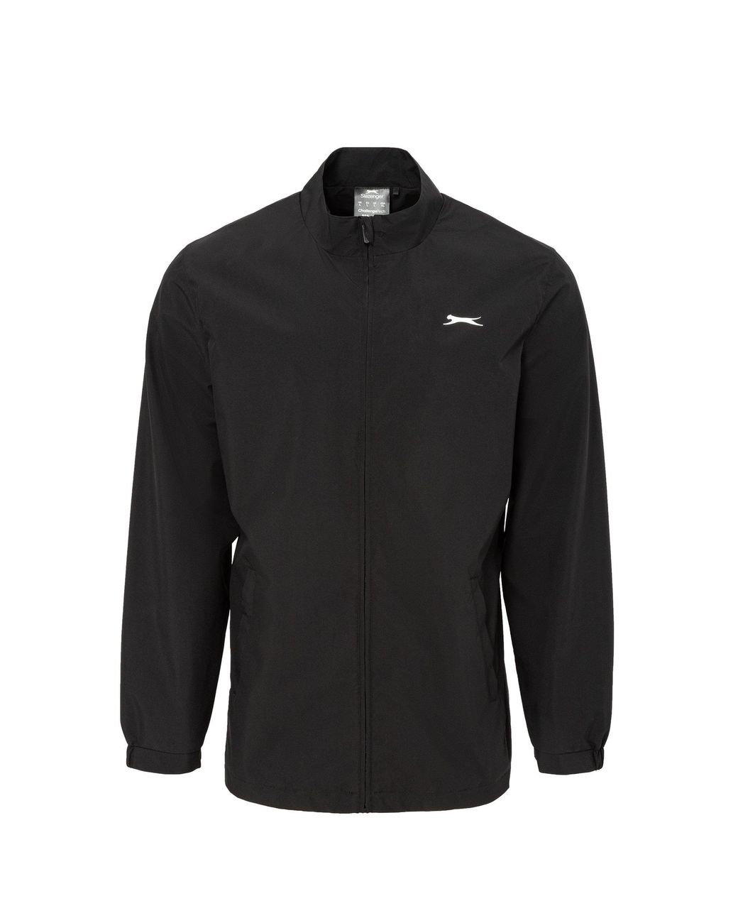 Slazenger 1881 Black Water Resistant Windproof Funnel Neck Long Sleeve Performance Golf Jacket for men
