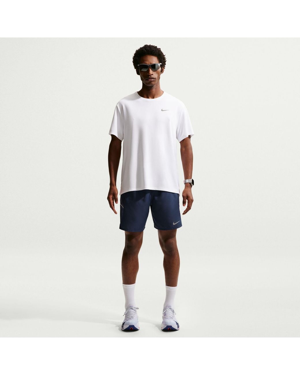Nike Blue Miler 7 Performance Running Shorts for men