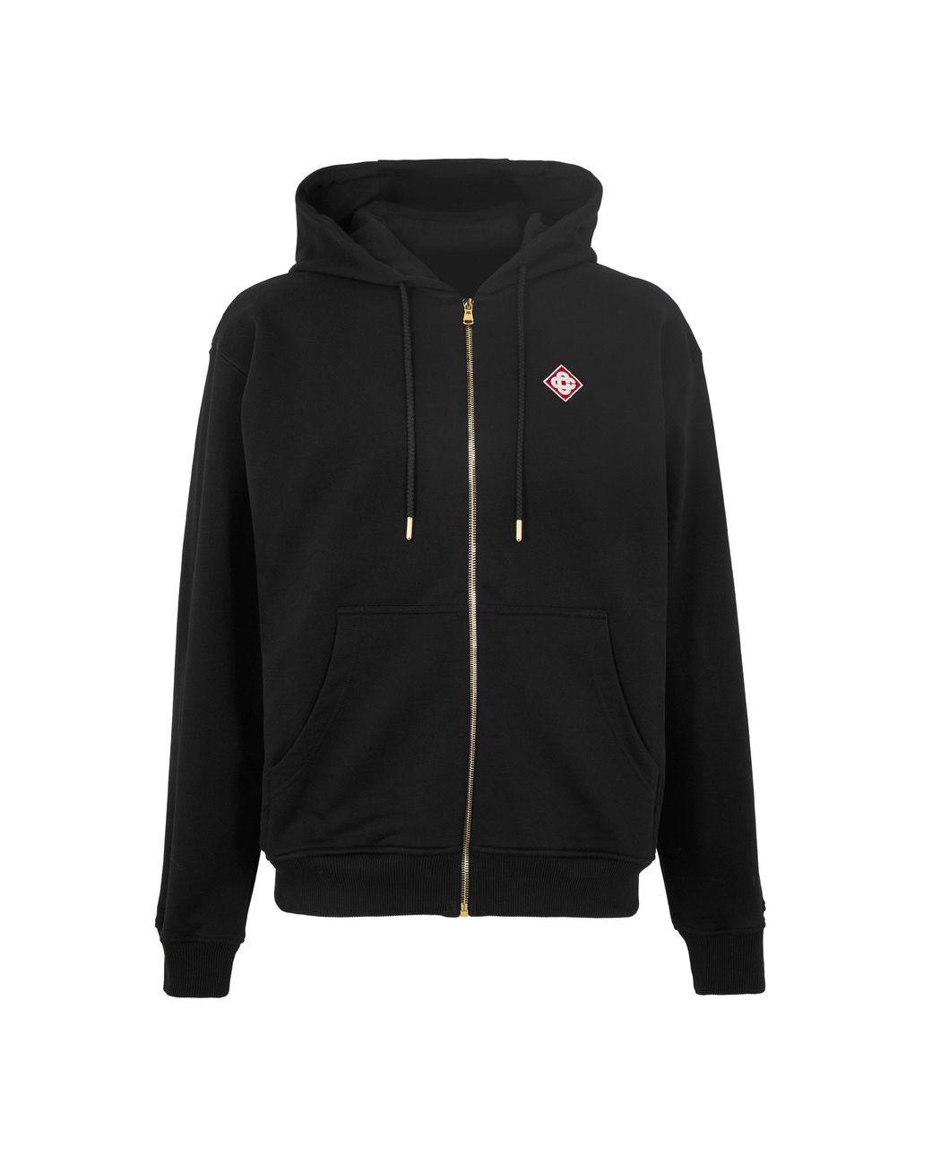 Casablanca Black Classic Logo Zip Hoodie for men