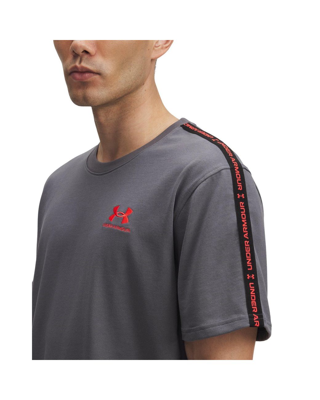 Under Armour Gray Icon Regular Fit T-Shirt for men