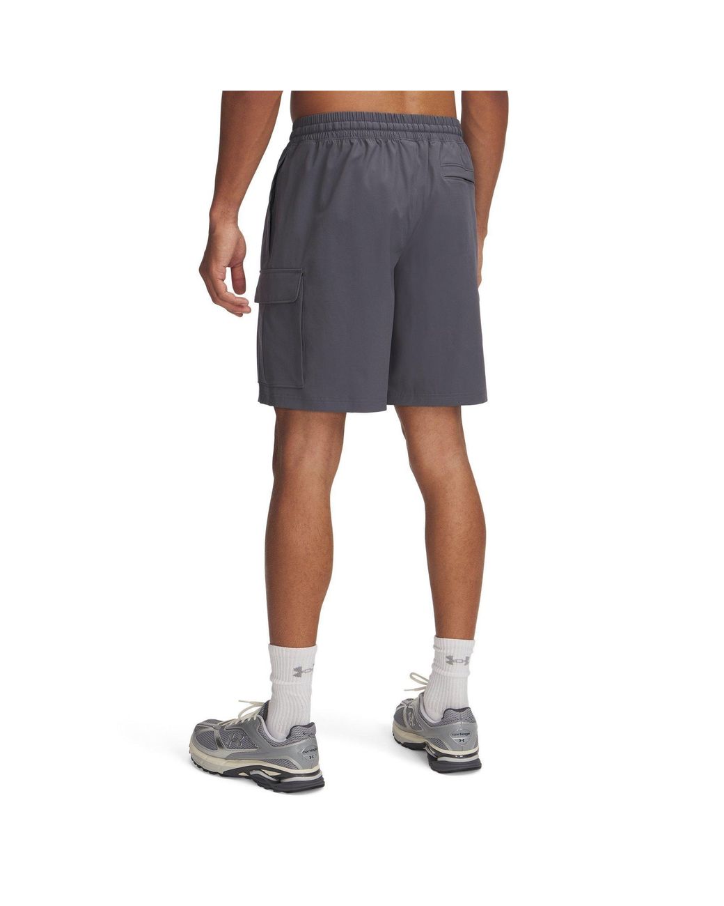 Under Armour Blue Vibe Woven 8" Cargo Shorts Castlerock for men