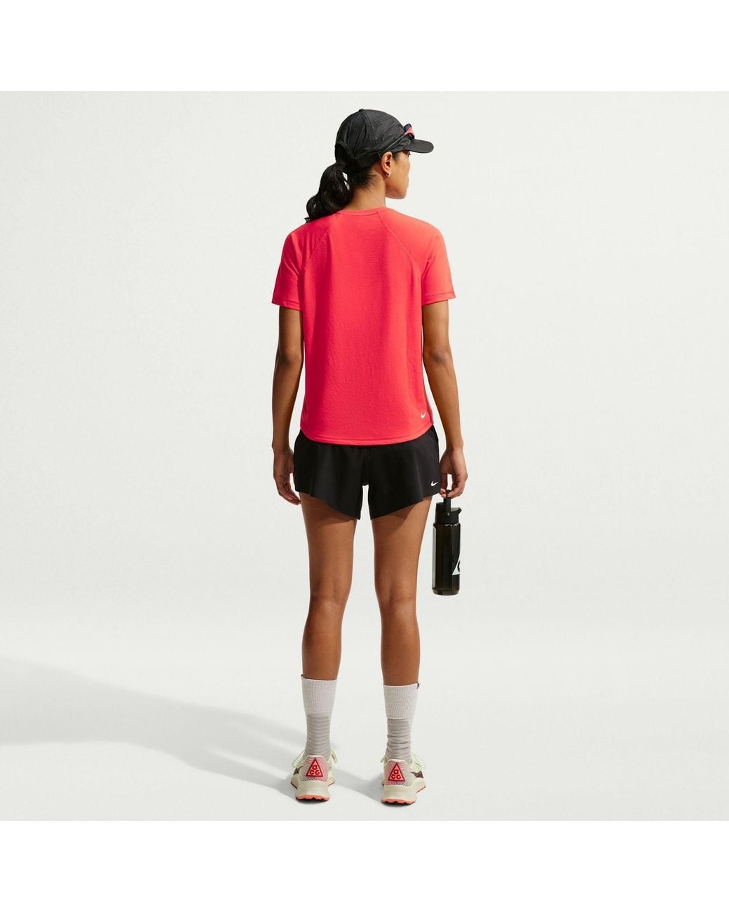 Nike Red Acg Dri-Fit Short-Sleeve Trail Running Top