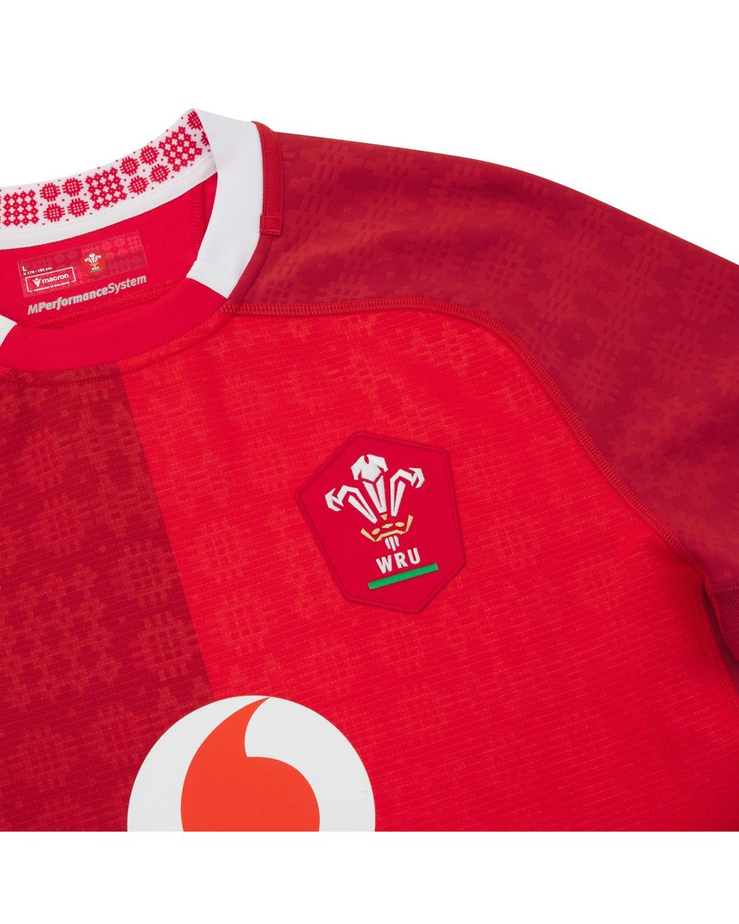 MACRON Red Wales Rugby Authetic Home Shirt 2025 Adults for men