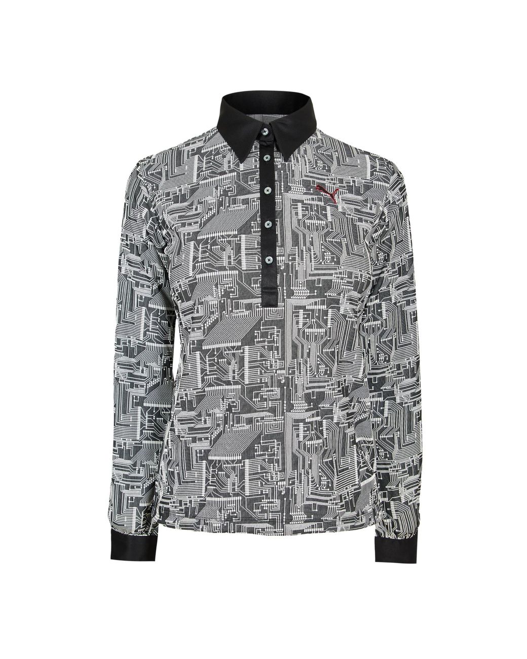 PUMA Gray (9) Golf Ls Circuit Polo