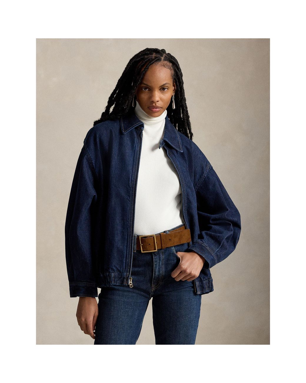 Polo Ralph Lauren Blue Denim Bomber Jacket