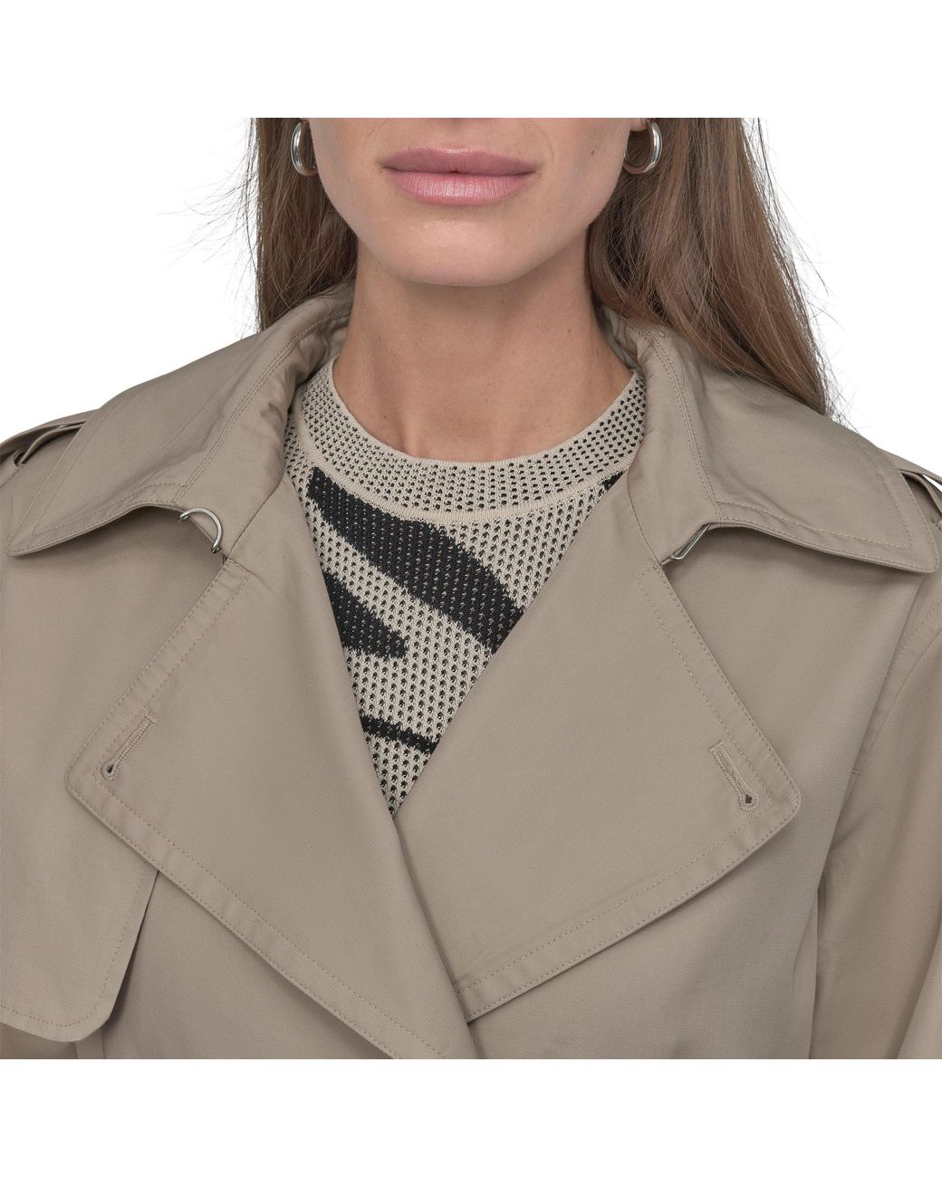 DKNY Natural Weather-Resistant Trench Coat
