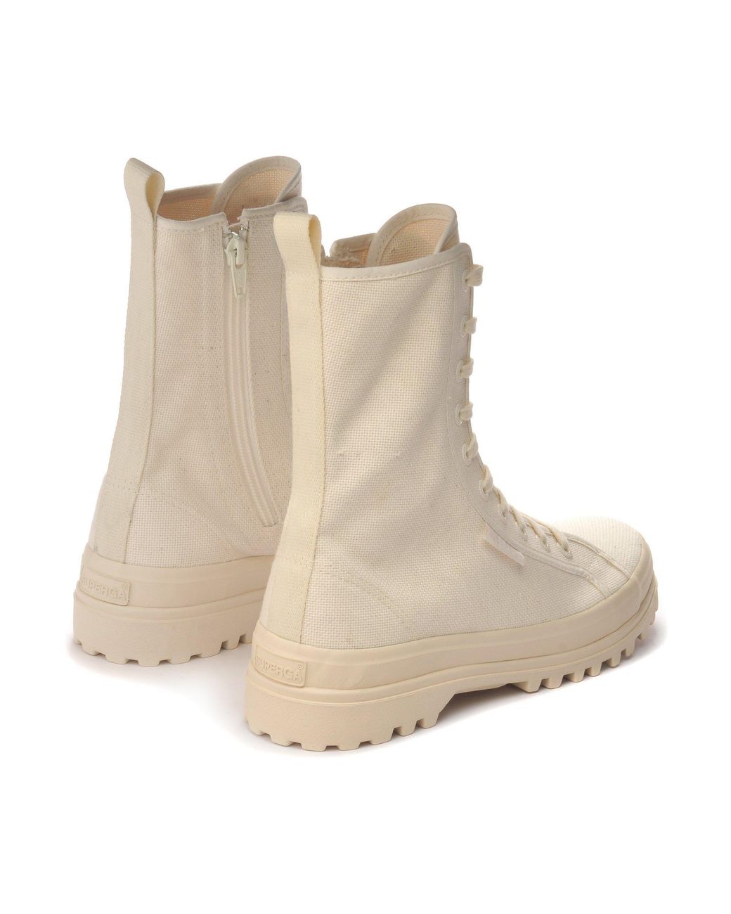 Superga Natural Alpina Canvas High-Top Trainers