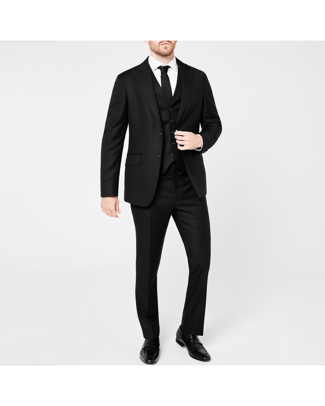 Richard James Black Rivulet Tuxedo Jacket for men
