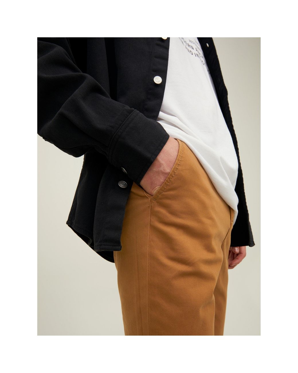Jack & Jones Brown Marco Bowie Chinos for men