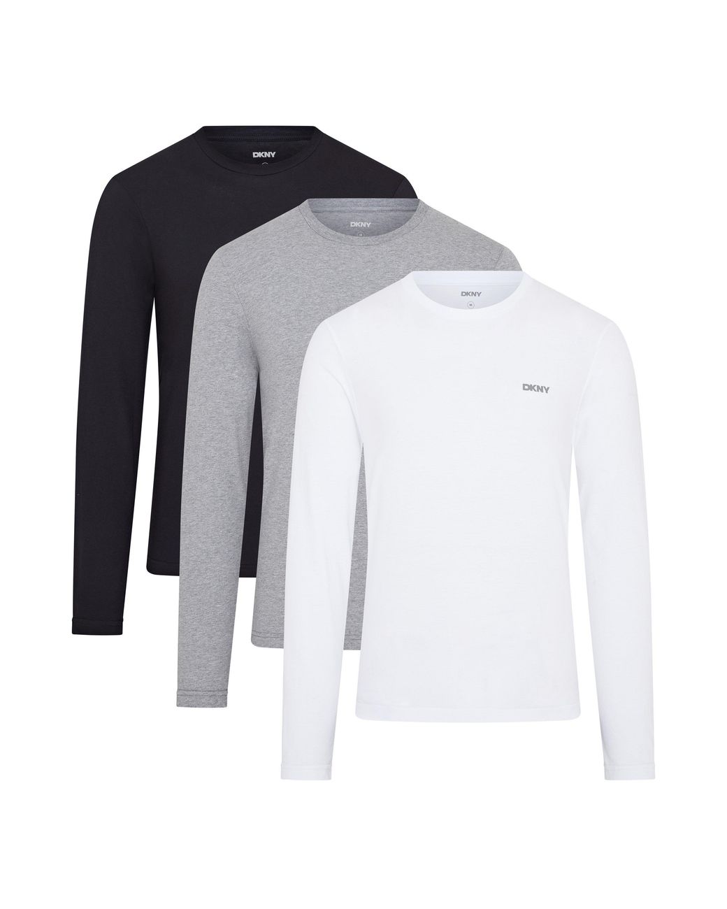 DKNY Black 3-Pack Long Sleeve T-Shirt Warriors for men