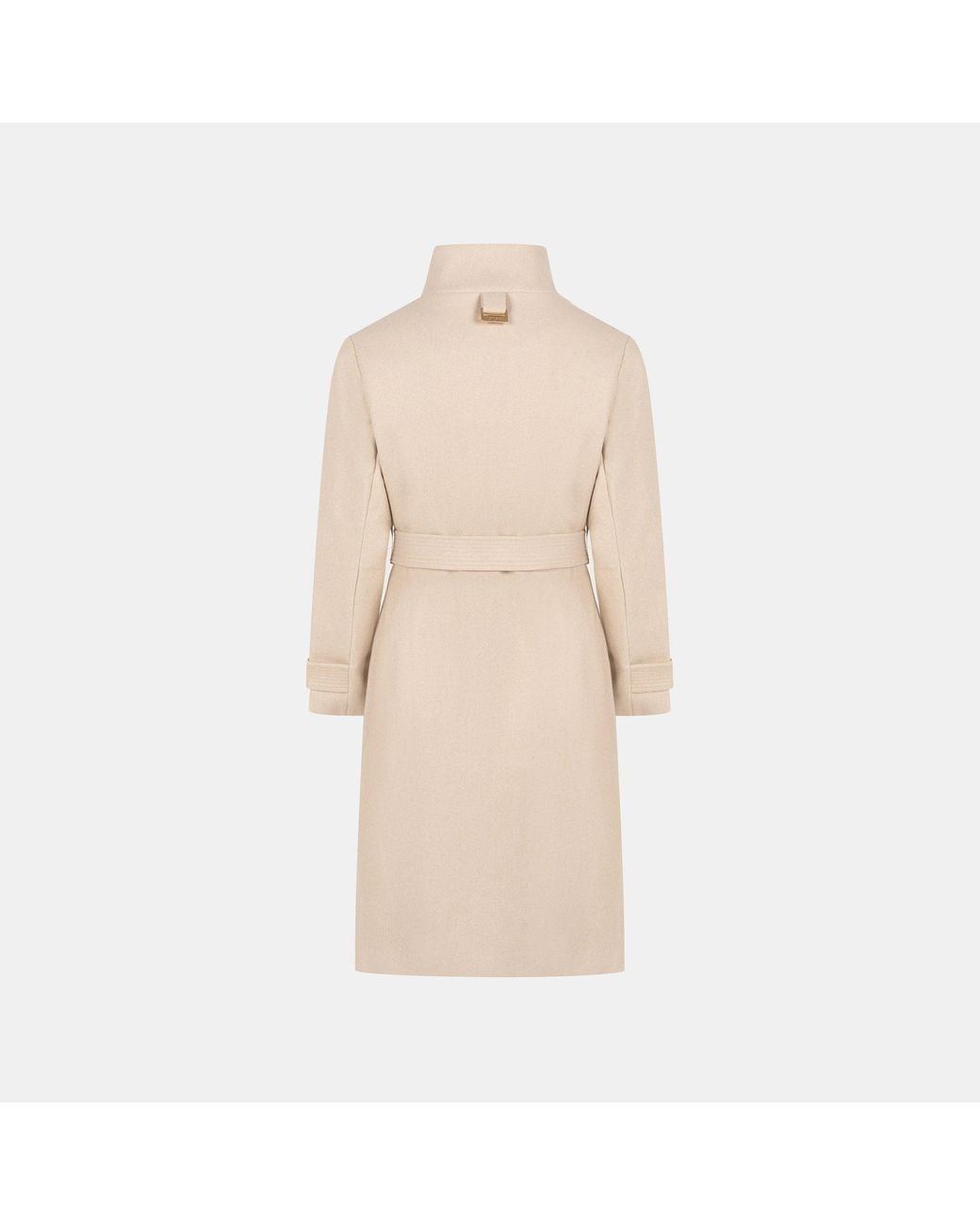 Biba Natural Billie Belted Long Sleeve Mid-Length Overcoat