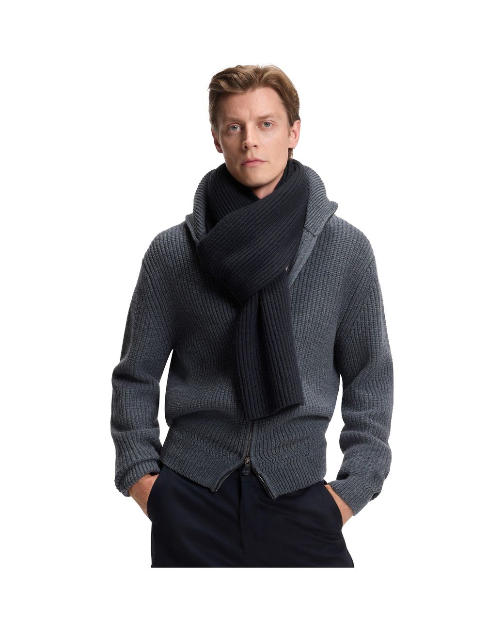 Boss Black Hbb Hero Double Breasted Design Scarf for men