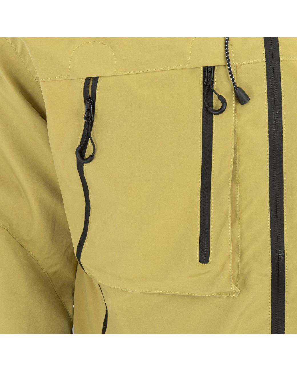 Firetrap Yellow Windproof Hooded Long Sleeve Windbreaker for men