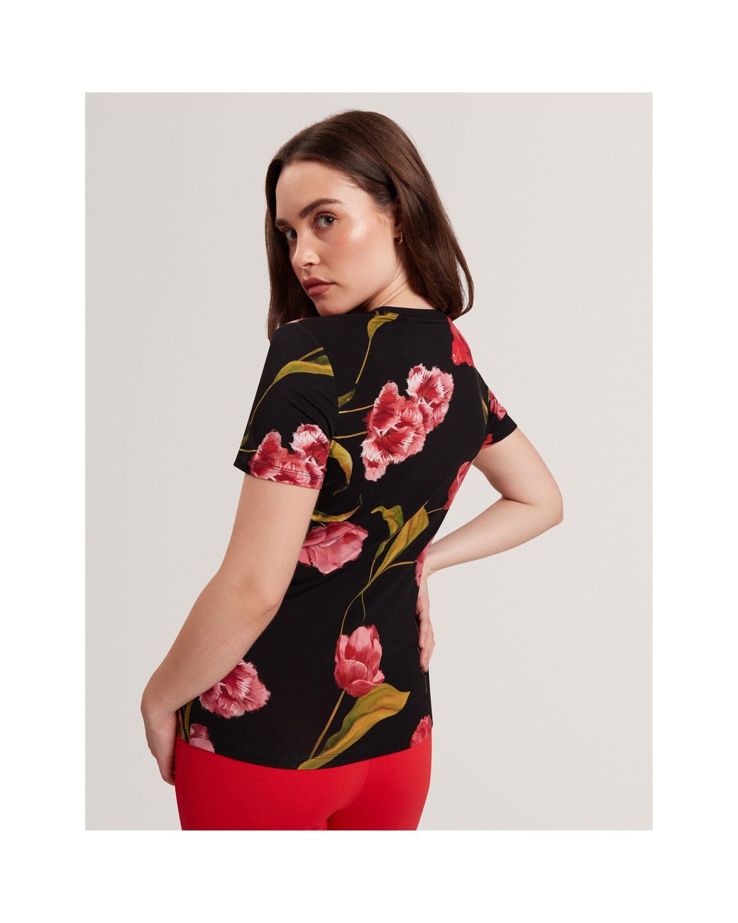 Ted Baker Black Printed Slim Fit T-Shirt