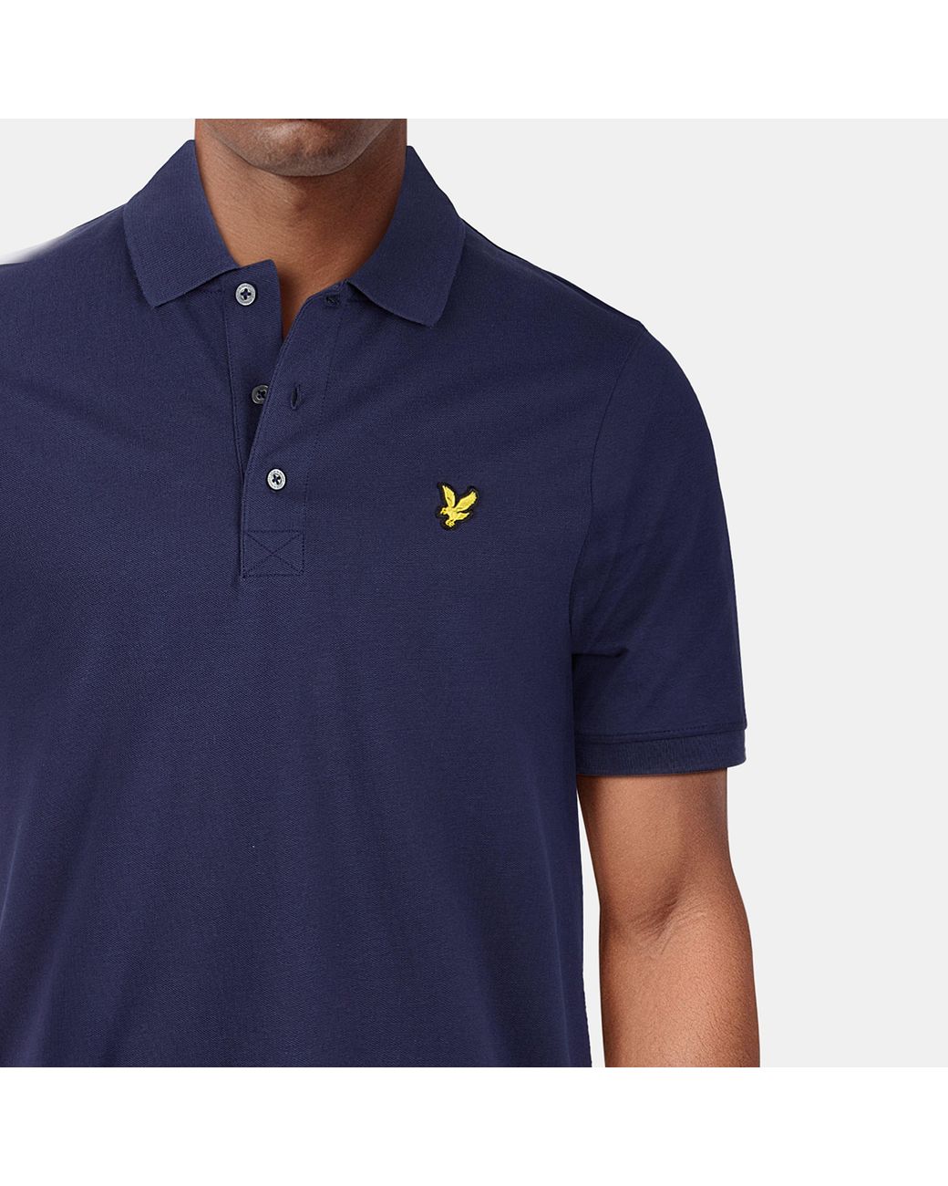 Lyle & Scott Blue Basic Short Sleeve Polo Shirt for men