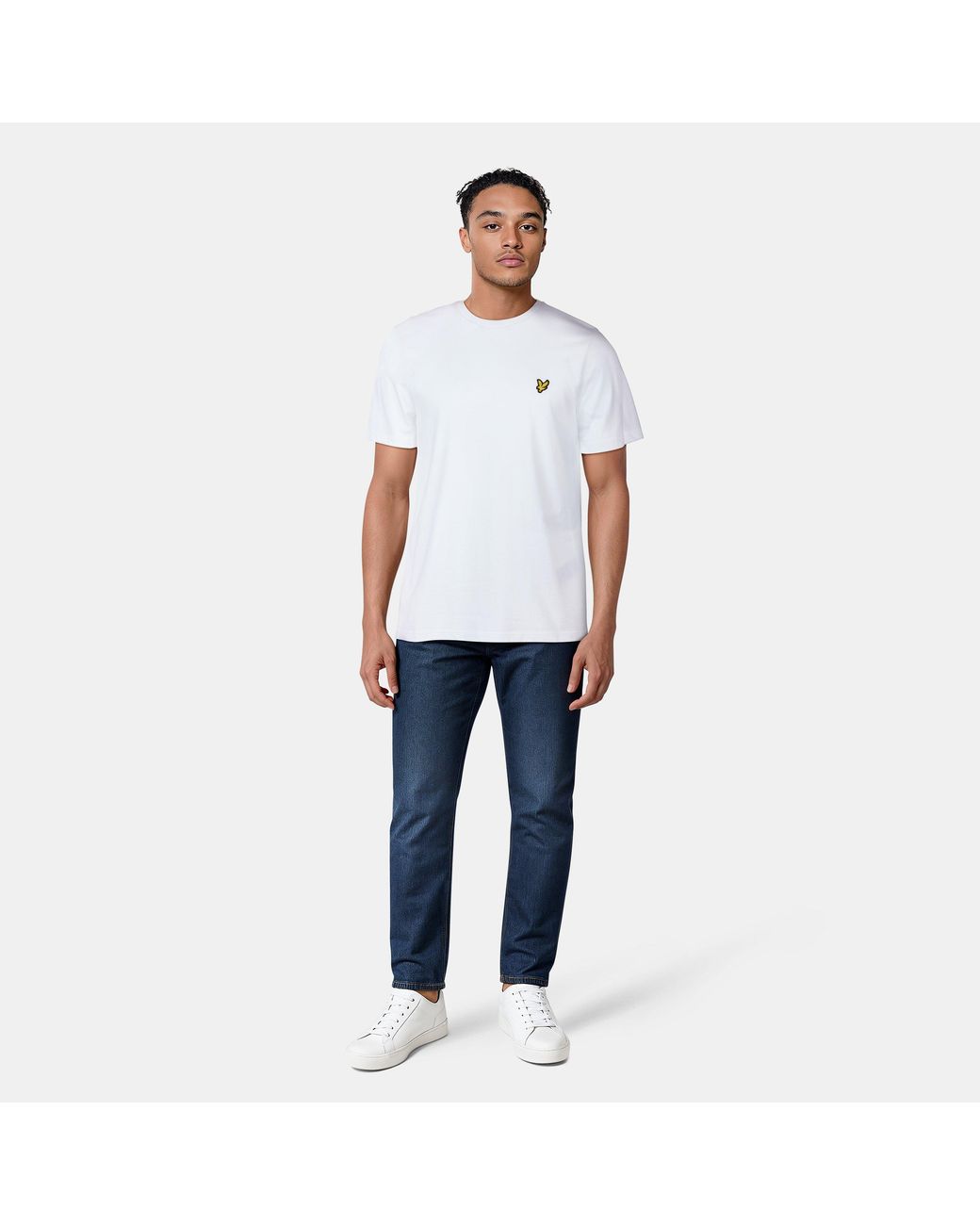 Lyle & Scott White Basic Logo T Shirt for men