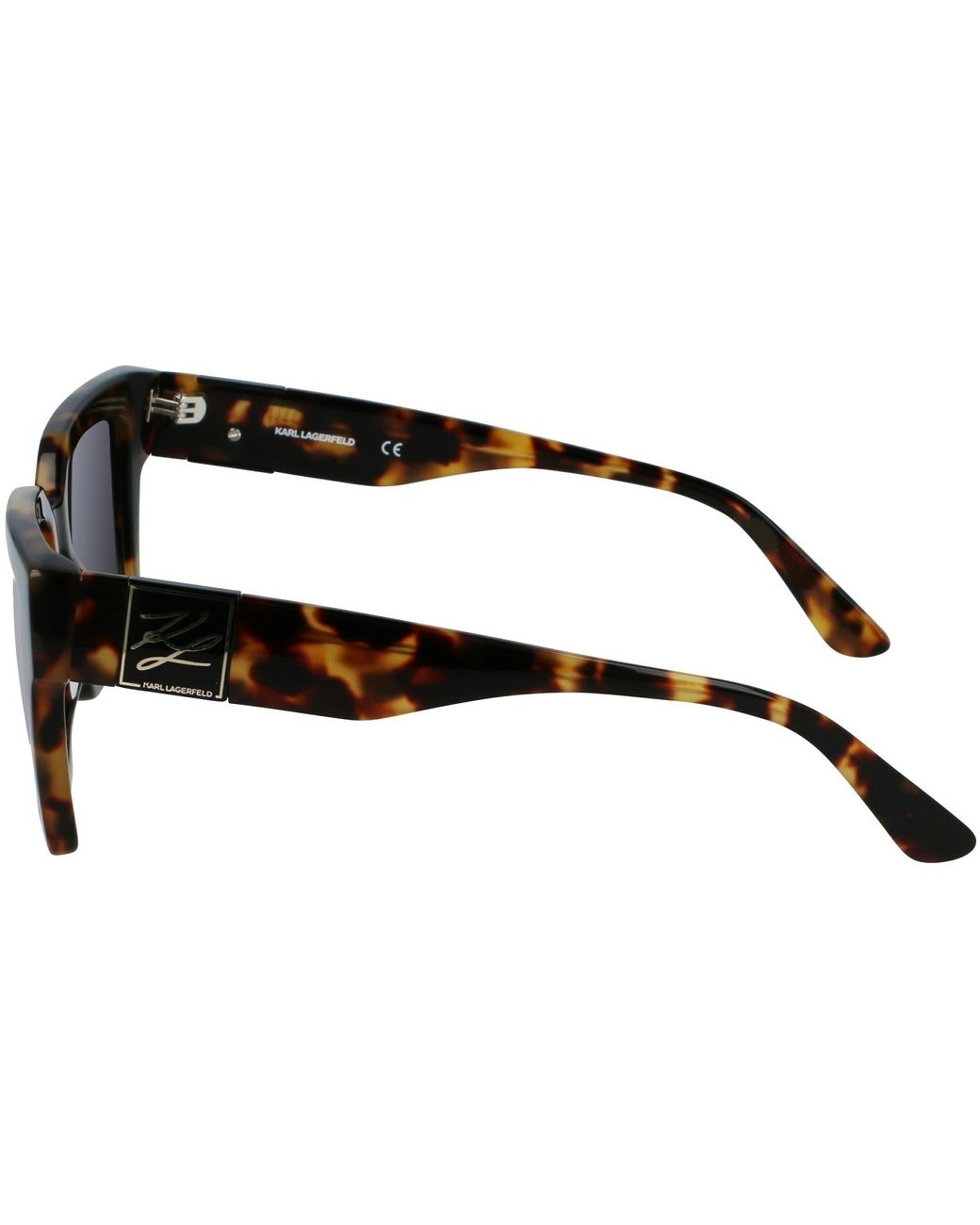 Karl Lagerfeld Black Modified Rectangle Sunglasses