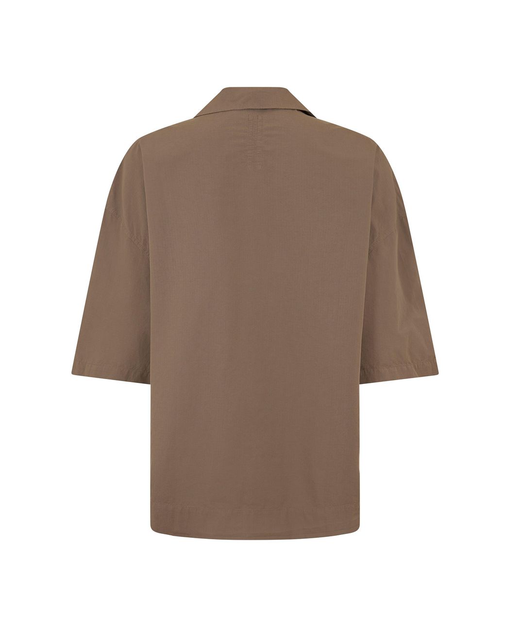 Rick Owens Brown Short Sleeve Plain Shirt for men