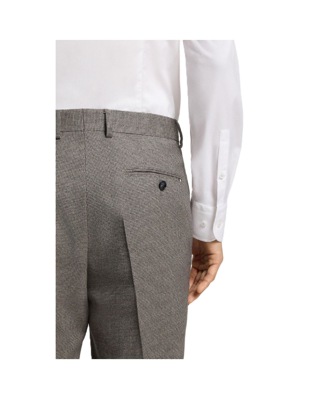 Boss Gray H Genius Dtl Straight Leg Trousers for men