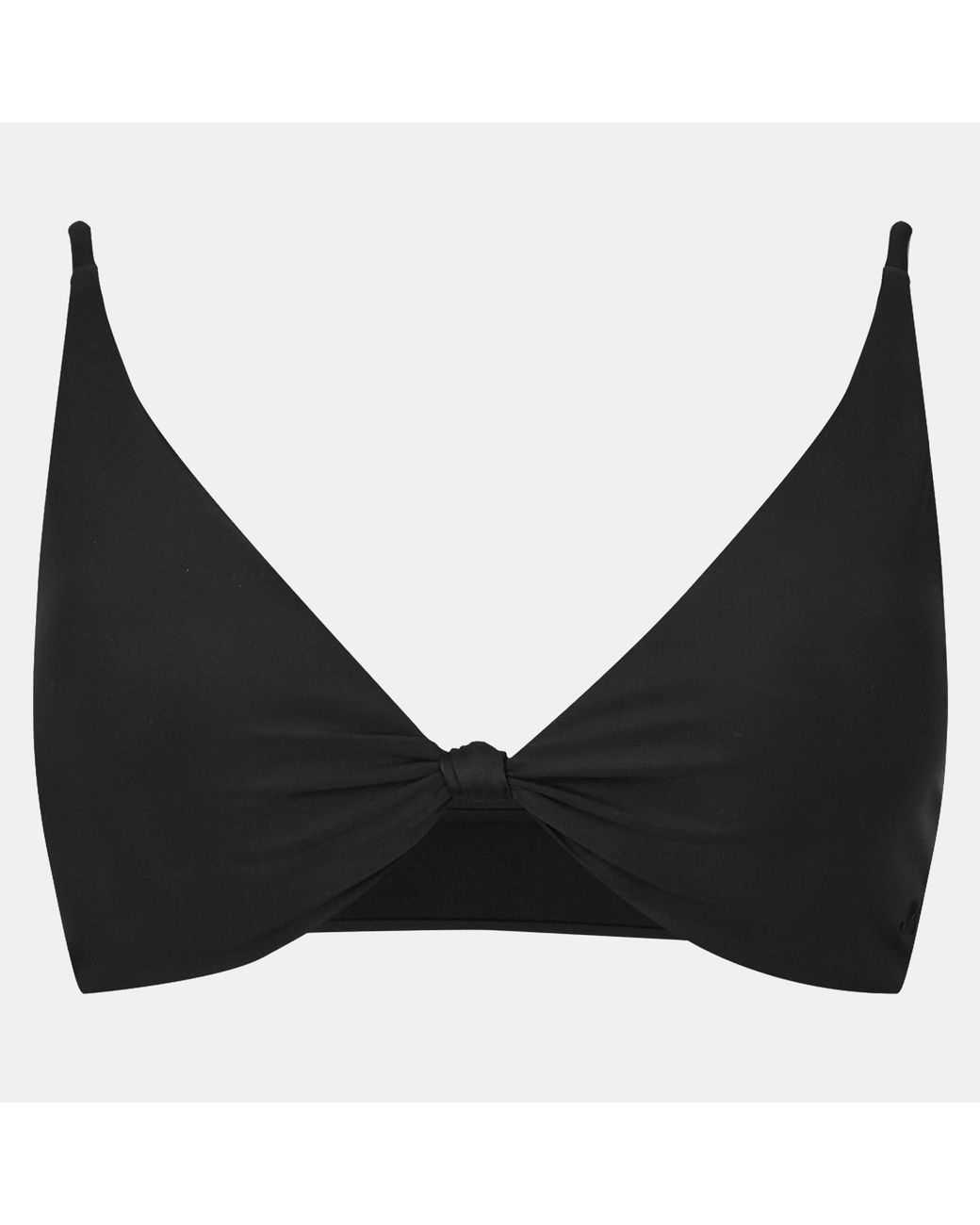 Jack Wills Black Knot Front Crop Top Bikini