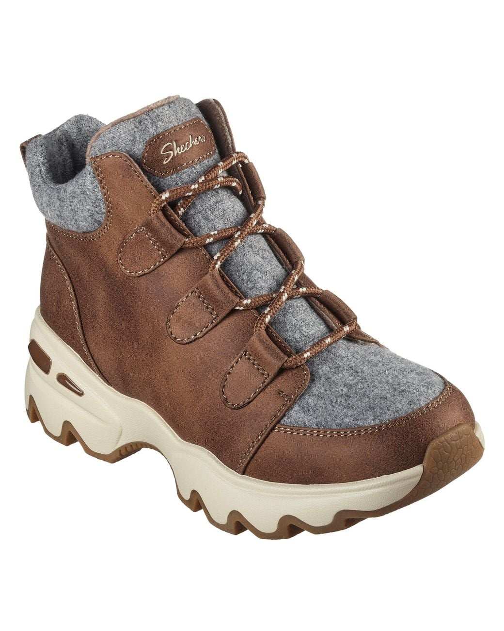 Skechers Brown Biglug Non Waterproof Walking Shoes