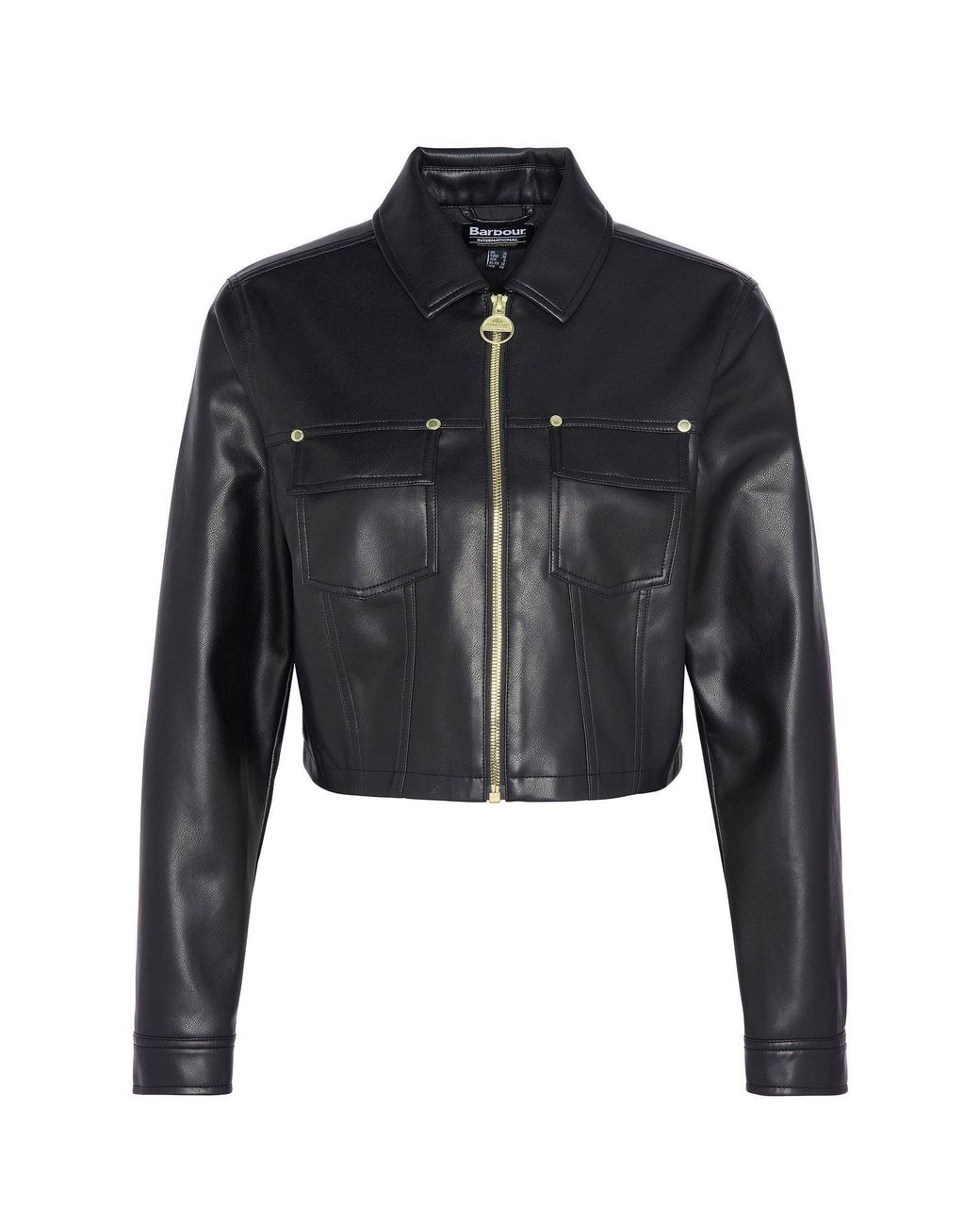 Barbour Black Aria Faux Leather Jacket