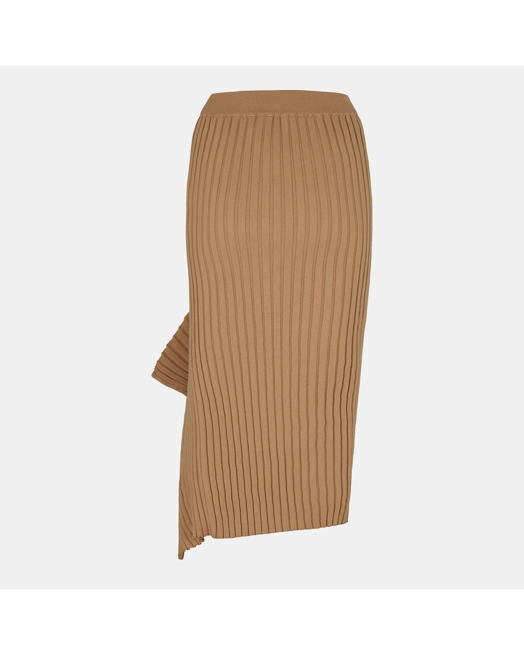 Stella McCartney Brown Ribbed Midi Skirt