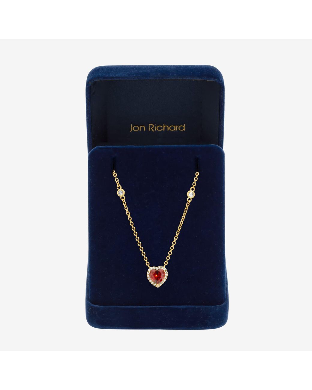 Jon Richard Blue Plated And Heart Pendant Necklace