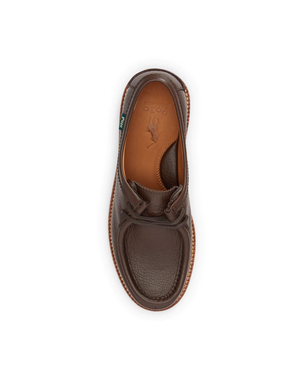 Polo Ralph Lauren Brown Jett Apron Leather Moc-Toe Shoes for men