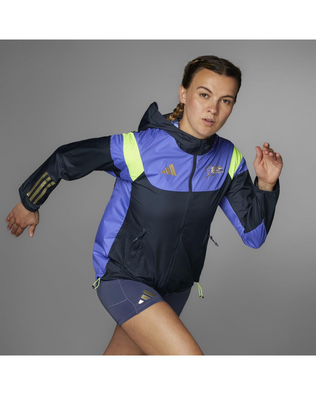 Adidas Blue Performance Running Jacket