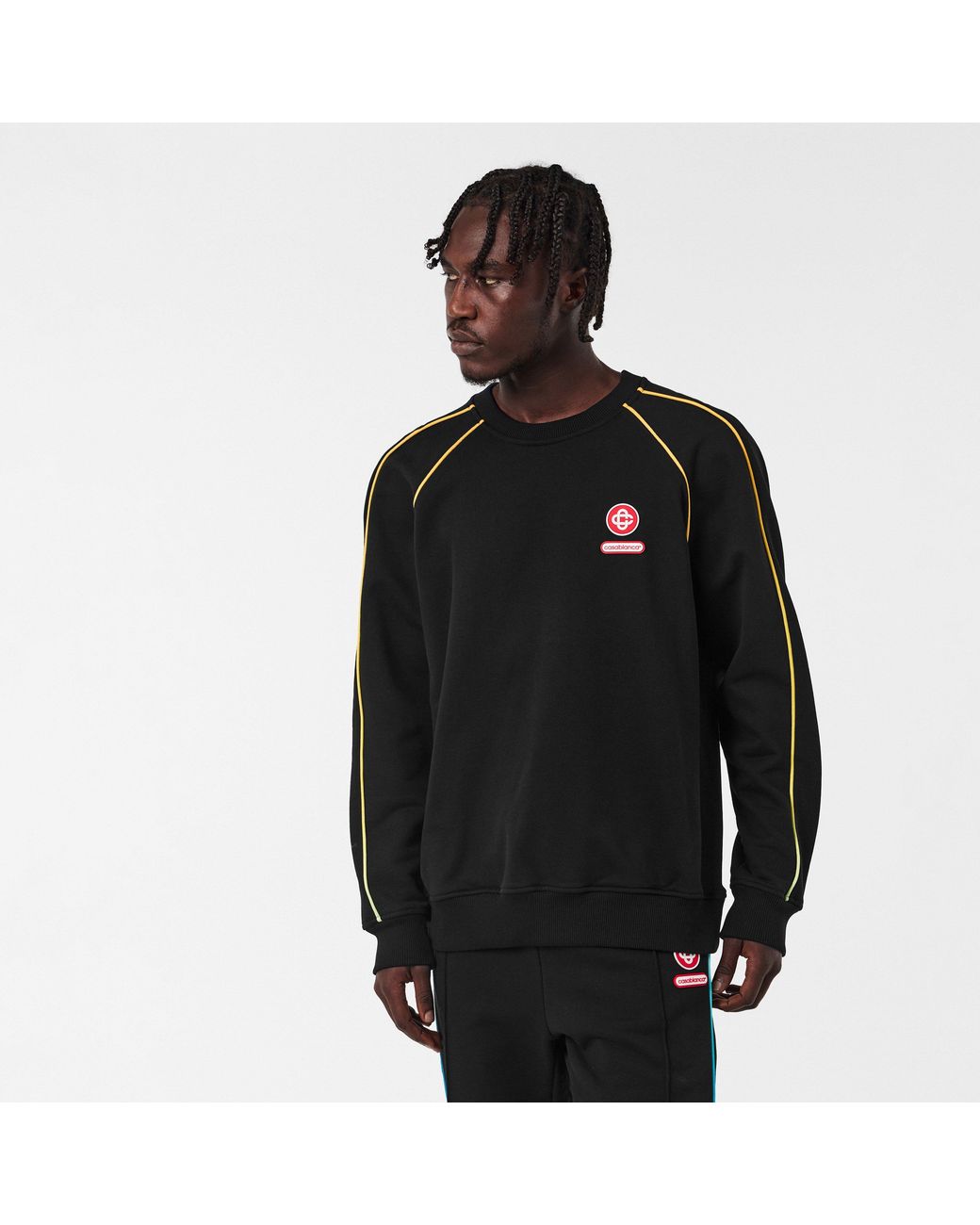 Casablanca Black Gradient Crew-Neck Relaxed Fit Sweatshirt for men