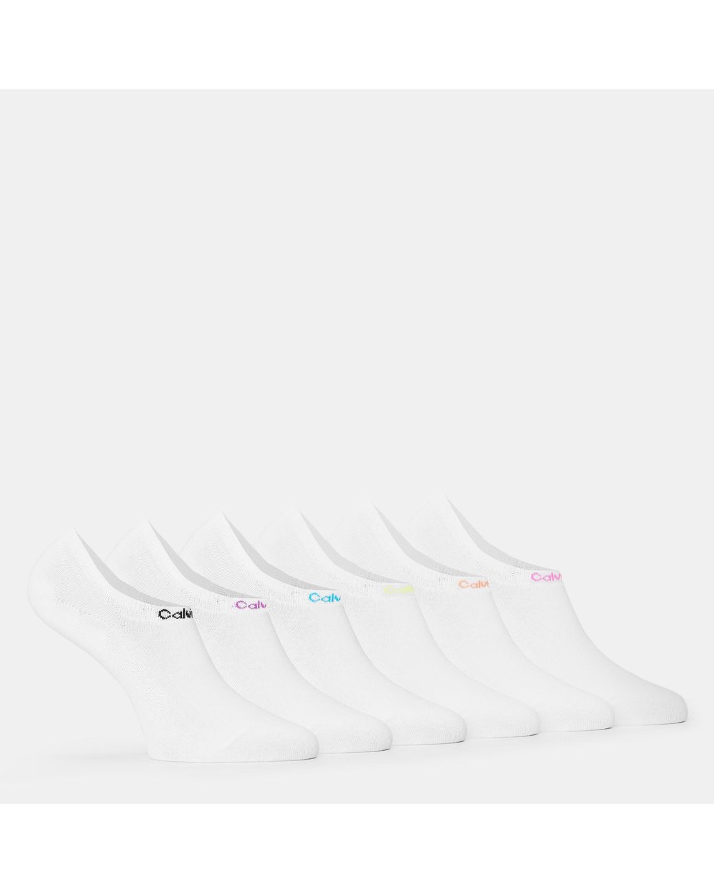 Calvin Klein White Invisible Trainer Socks