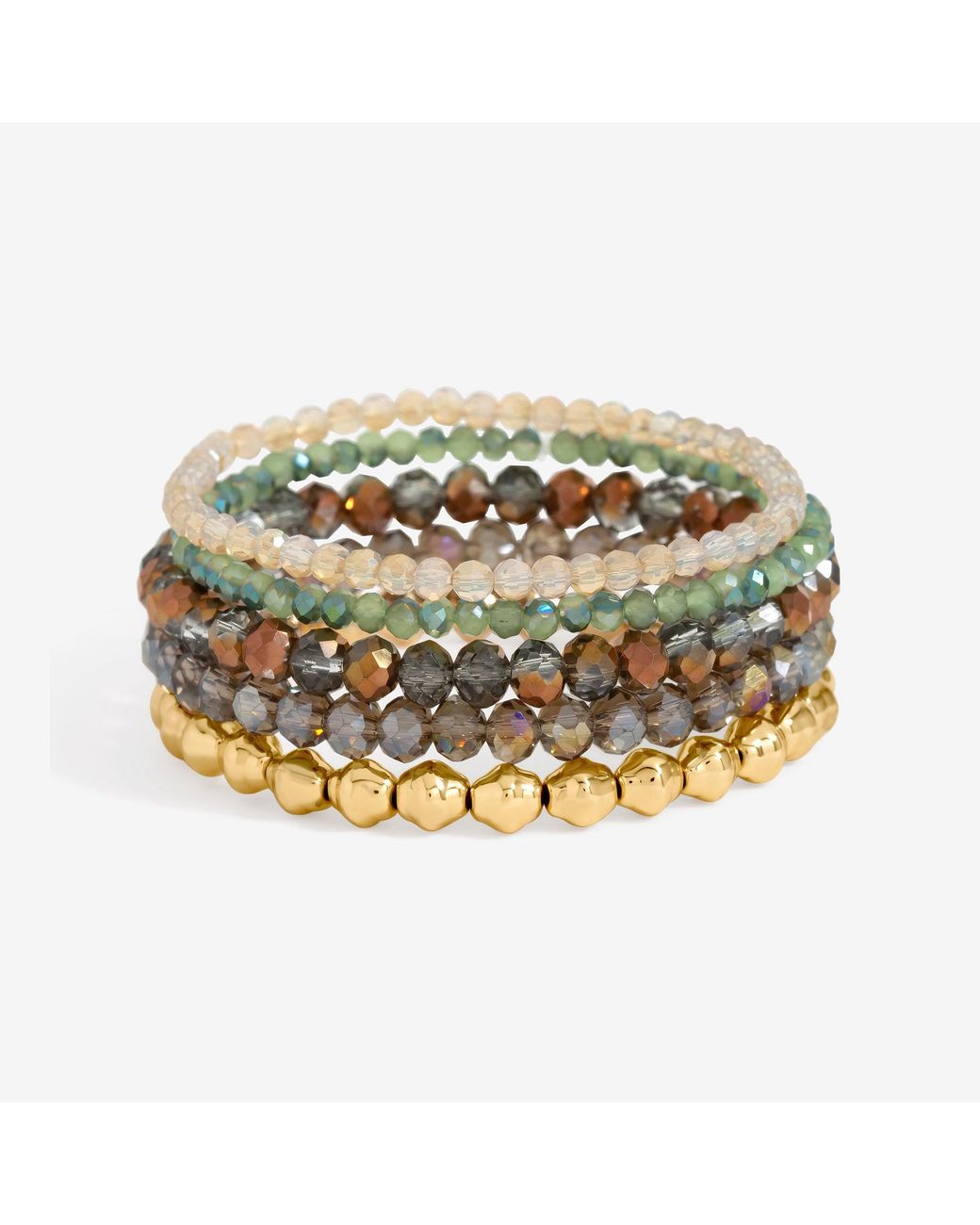 Mood Metallic Multi-Colour Beaded Bracelets