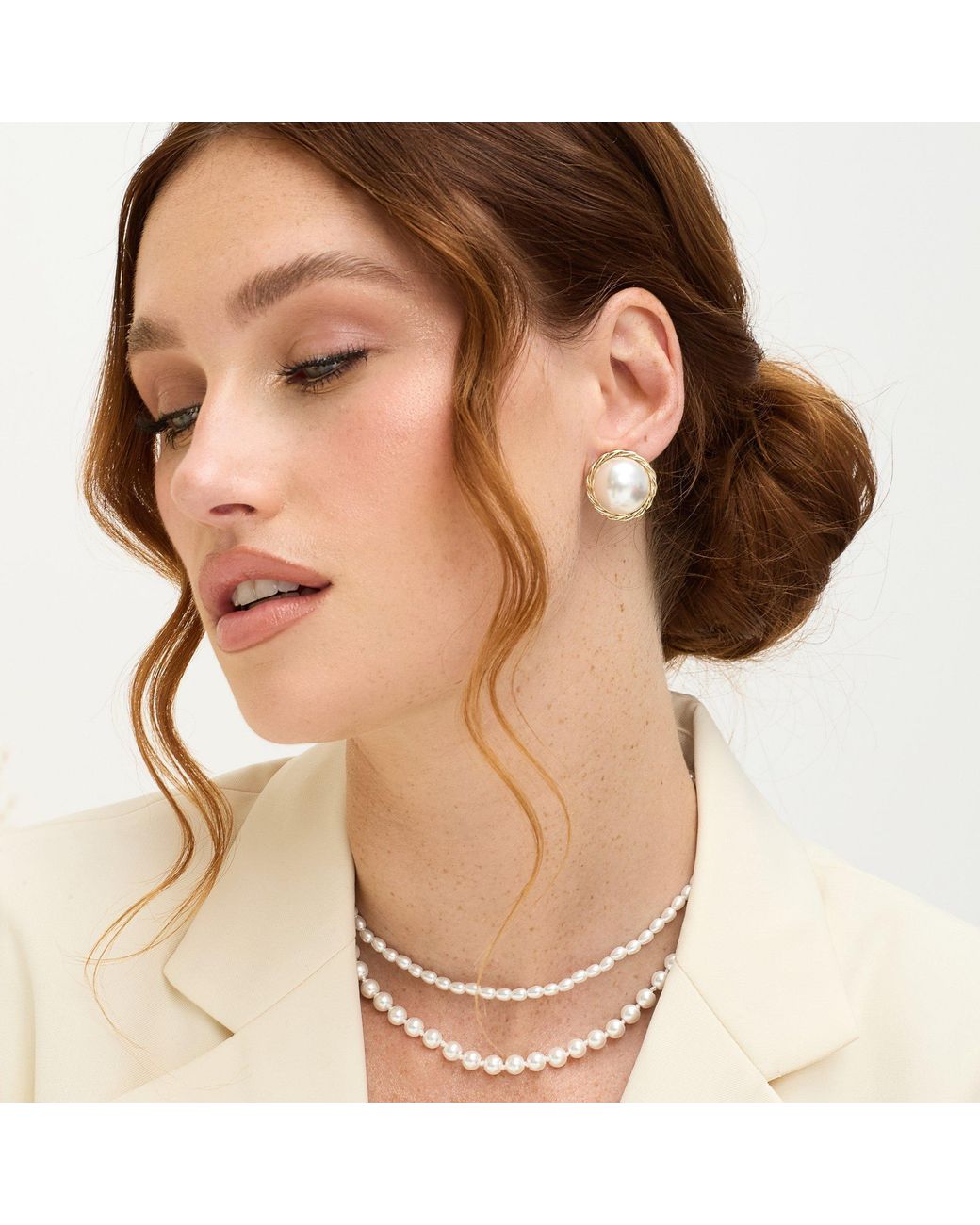 Jon Richard Metallic Pearl Necklace