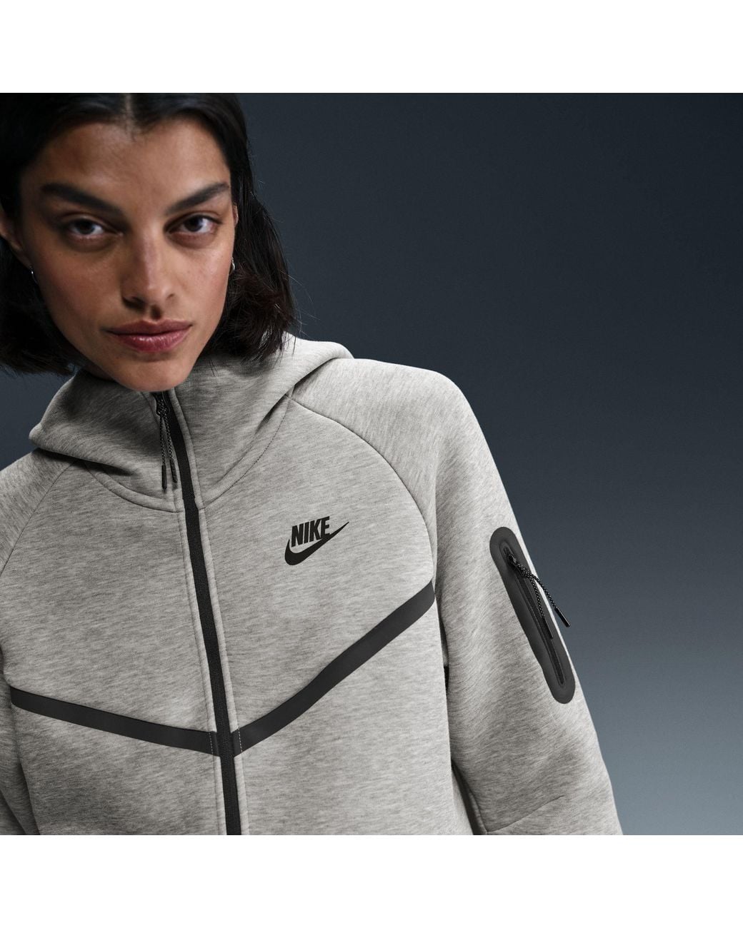 Nike Gray Tech Fleece Zip Hoodie