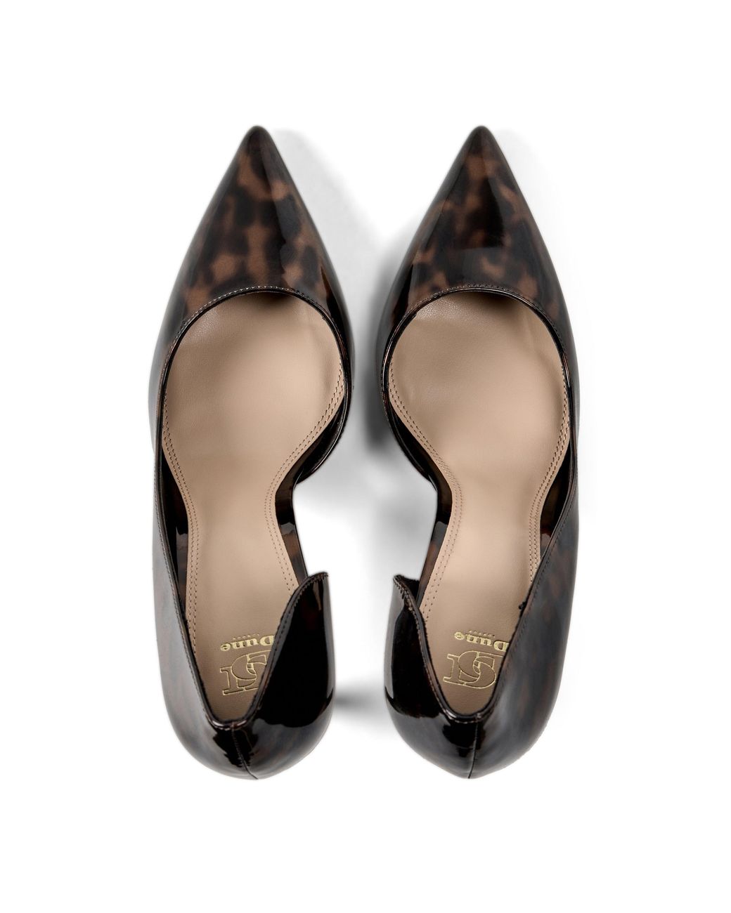 Dune Black Chicagos Pointed-Toe Leather Stiletto Heels