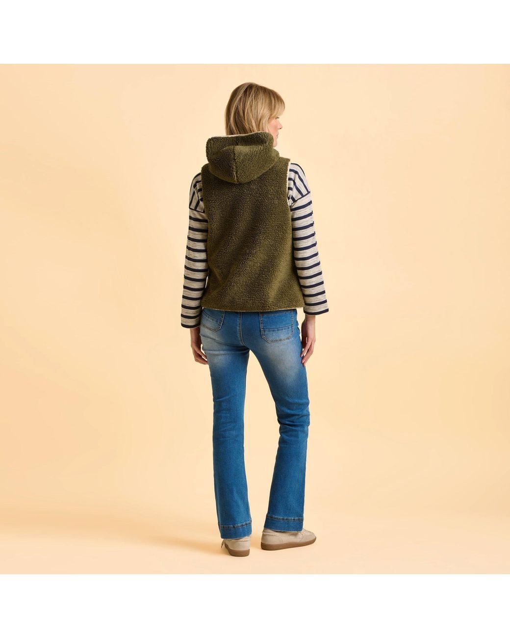 Brakeburn Green Snug Teddy Fleece Hooded Gilet