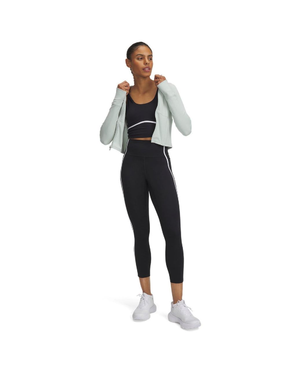Under Armour Black Meridian Piped Crop Tank