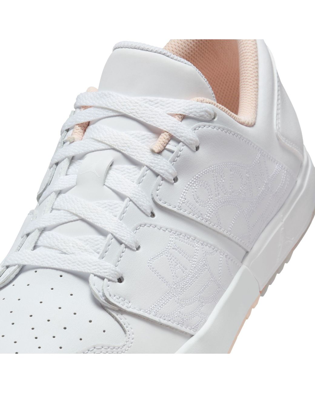 Nike White Nike Jordan Retro 1 G Golf Shoes for men