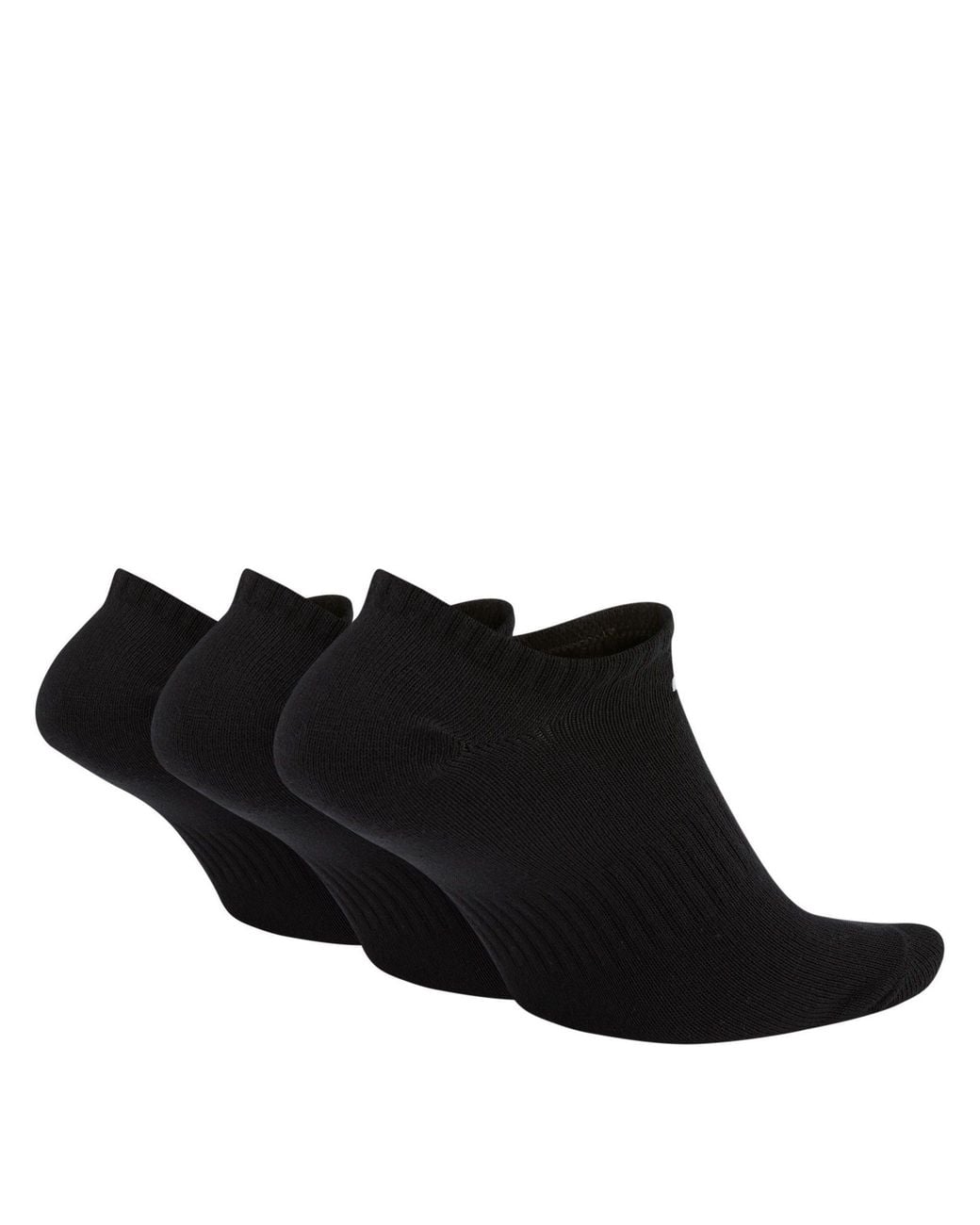 Nike Black 3 Pack No Show Socks for men