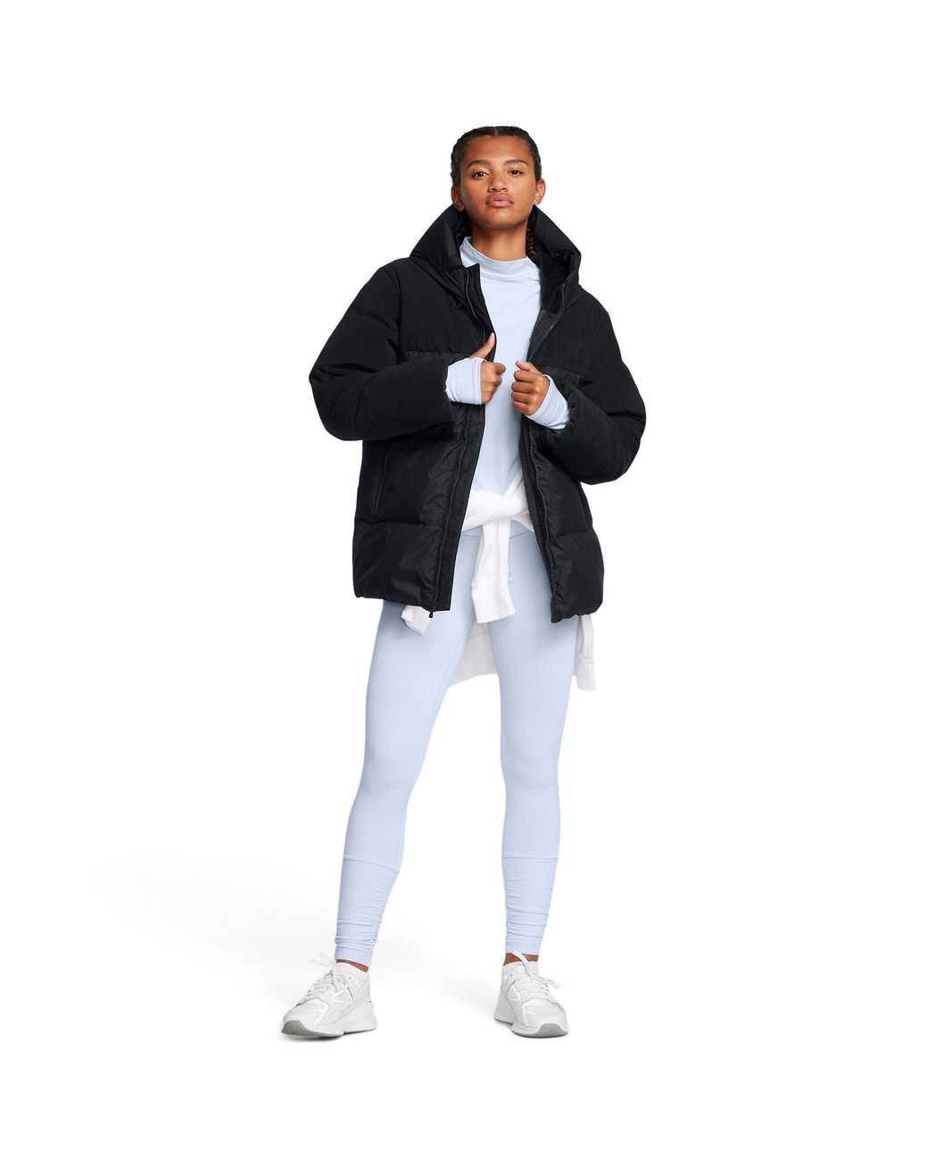 Under Armour Black Limitless Cord Quilted Heavyweight Puffer Jacket