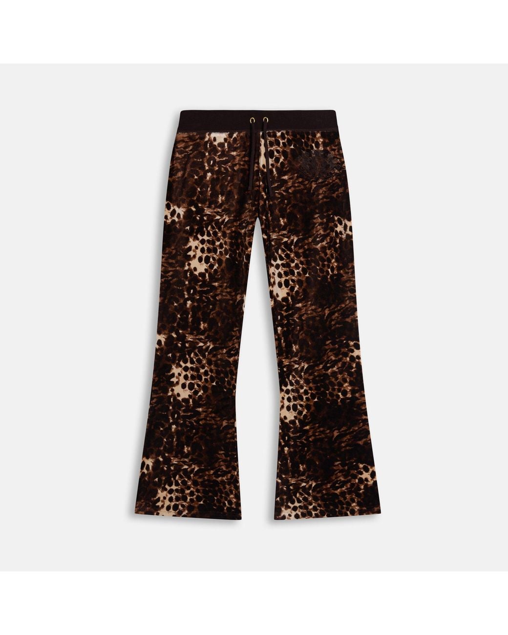 Juicy Couture Brown Velour Animal Print Joggers