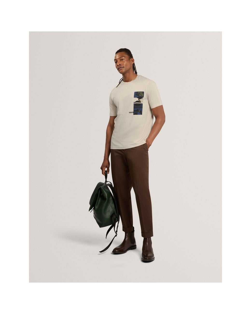 Ted Baker Natural Ted Ss Graphic Tee Sn71 for men